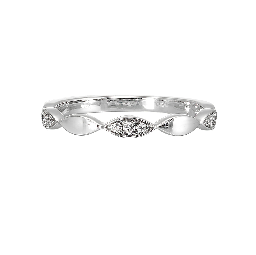 14Kt White Gold Diamond 1/15Ctw Ring