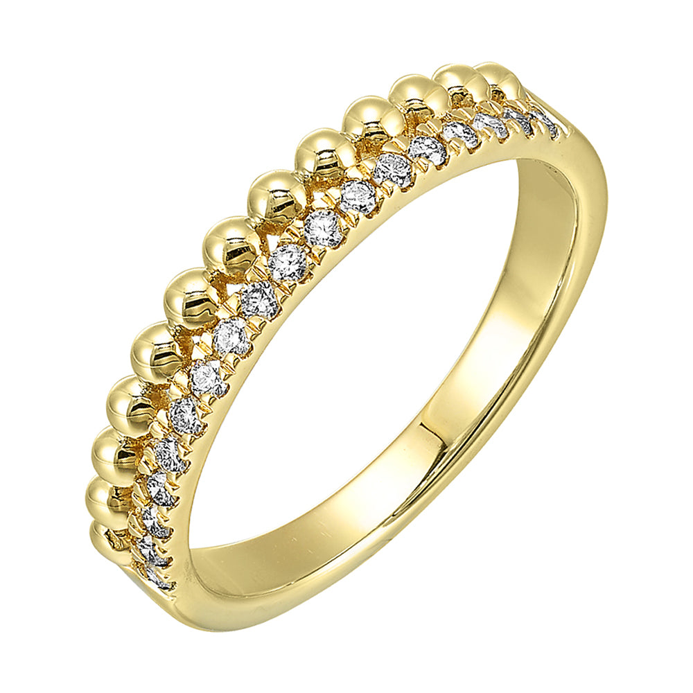 14Kt Yellow Gold Diamond 1/5Ctw Ring