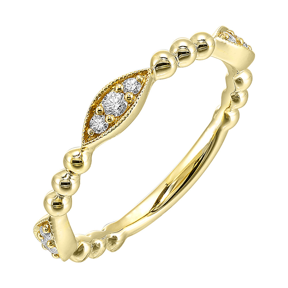 14Kt Yellow Gold Diamond 1/7Ctw Ring