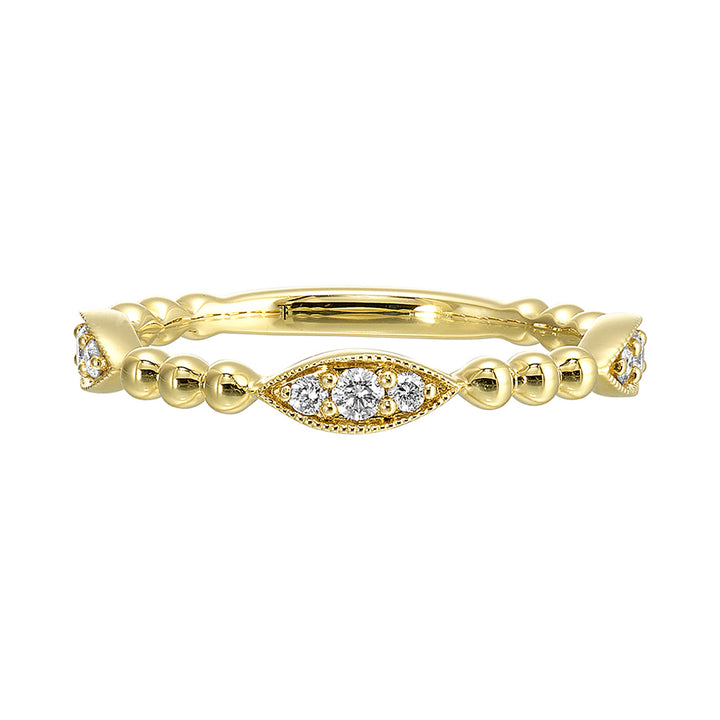 14Kt Yellow Gold Diamond 1/7Ctw Ring