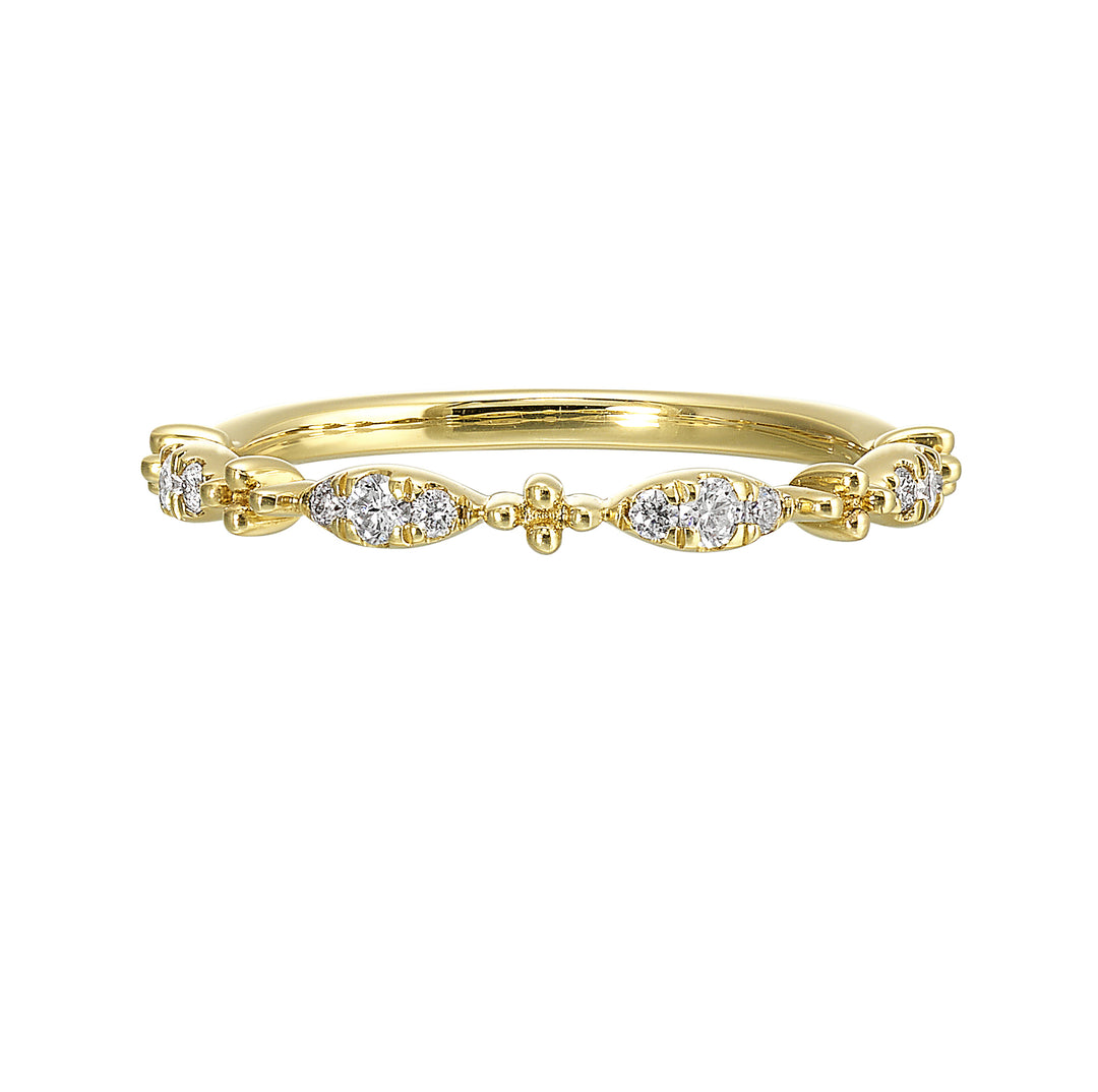 14Kt Yellow Gold Diamond 1/7Ctw Ring