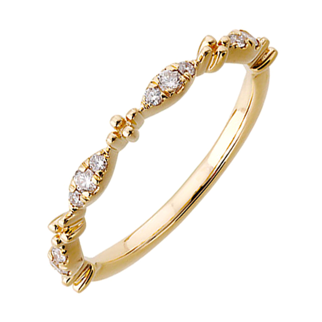14Kt Yellow Gold Diamond 1/7Ctw Ring