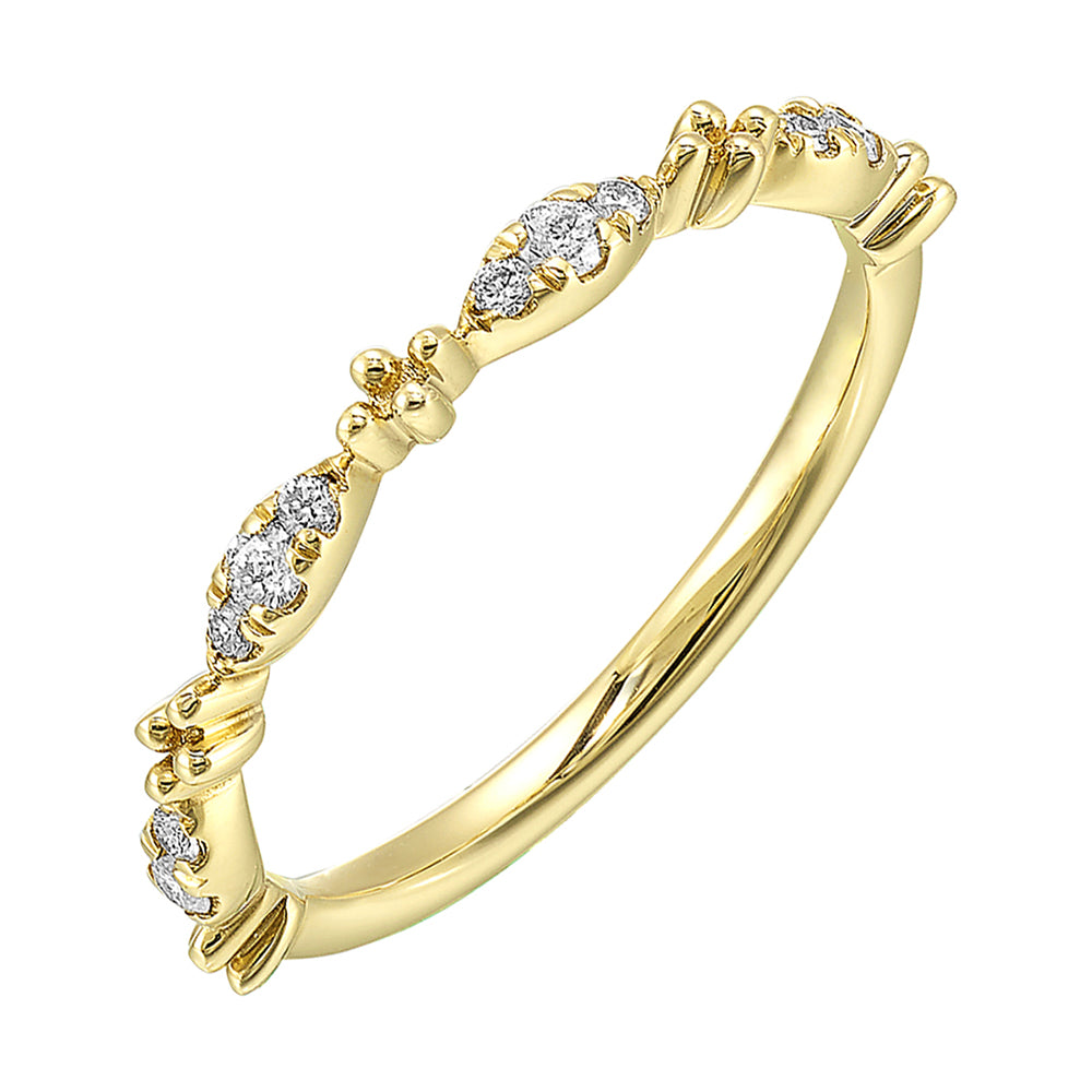 14Kt Yellow Gold Diamond 1/7Ctw Ring