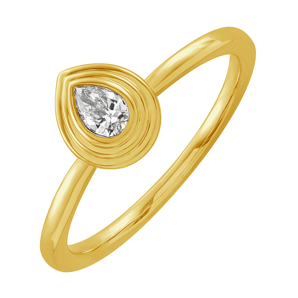 14Kt Yellow Gold Diamond 1/7Ctw Ring