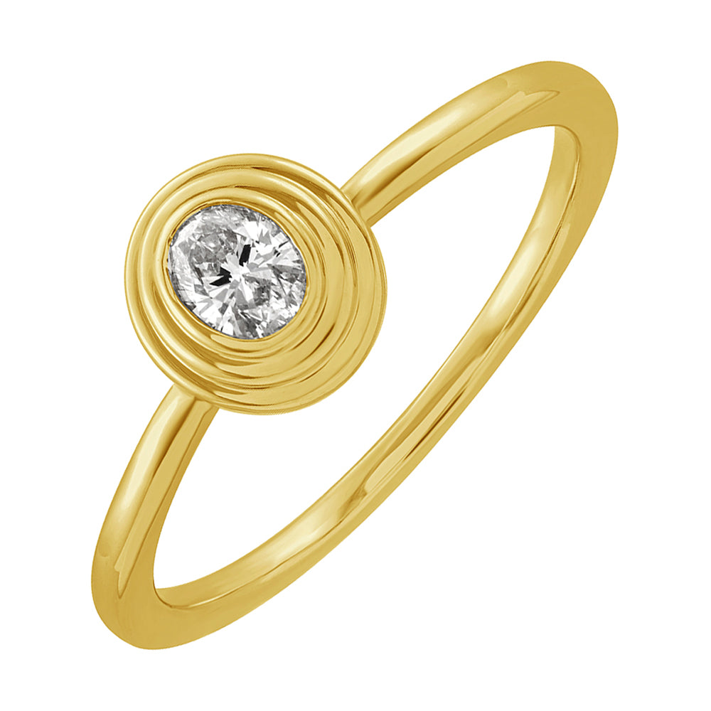 14Kt Yellow Gold Diamond 1/7Ctw Ring