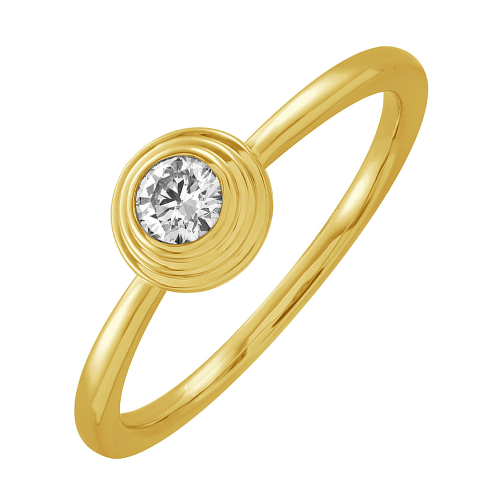 14Kt Yellow Gold Diamond 1/7Ctw Ring