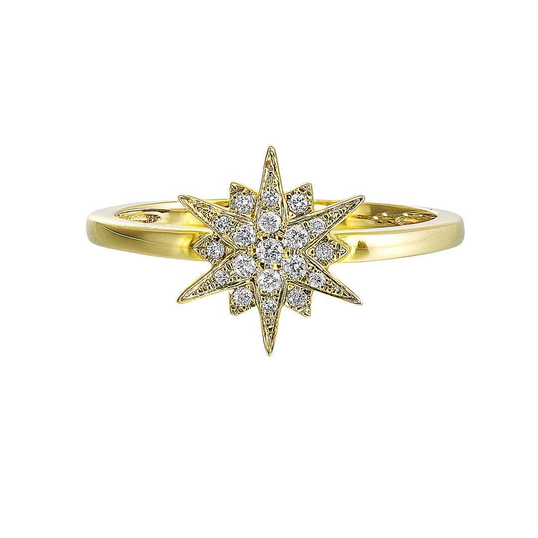 14Kt Yellow Gold Diamond 1/10Ctw Ring