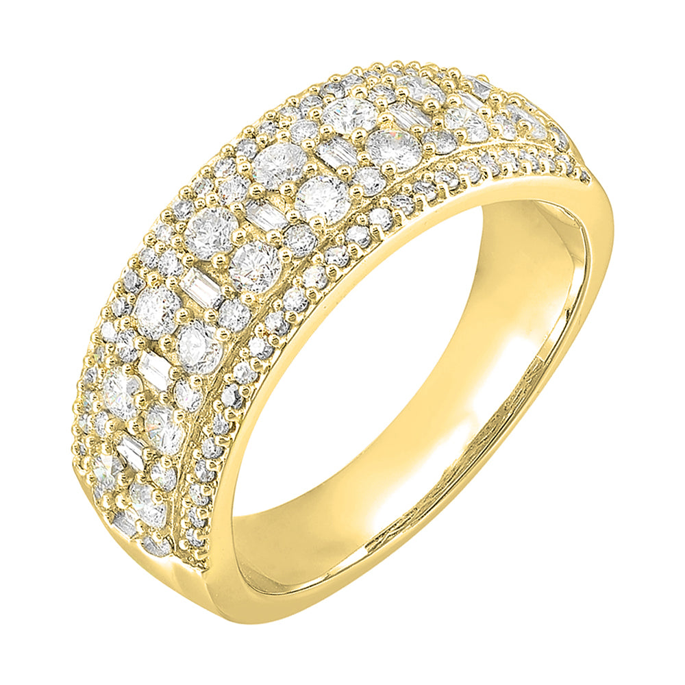 14Kt Yellow Gold Diamond 1Ctw Ring