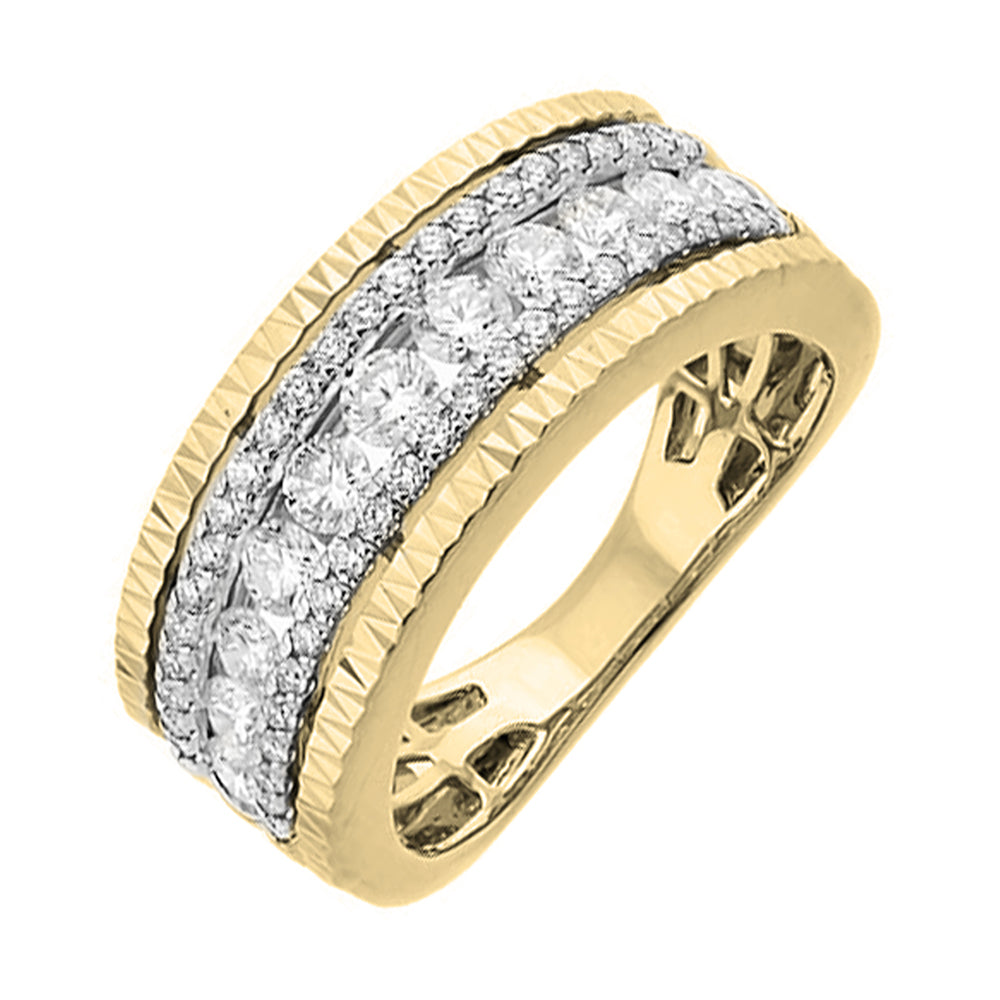14Kt White Yellow Gold Diamond 1Ctw Ring