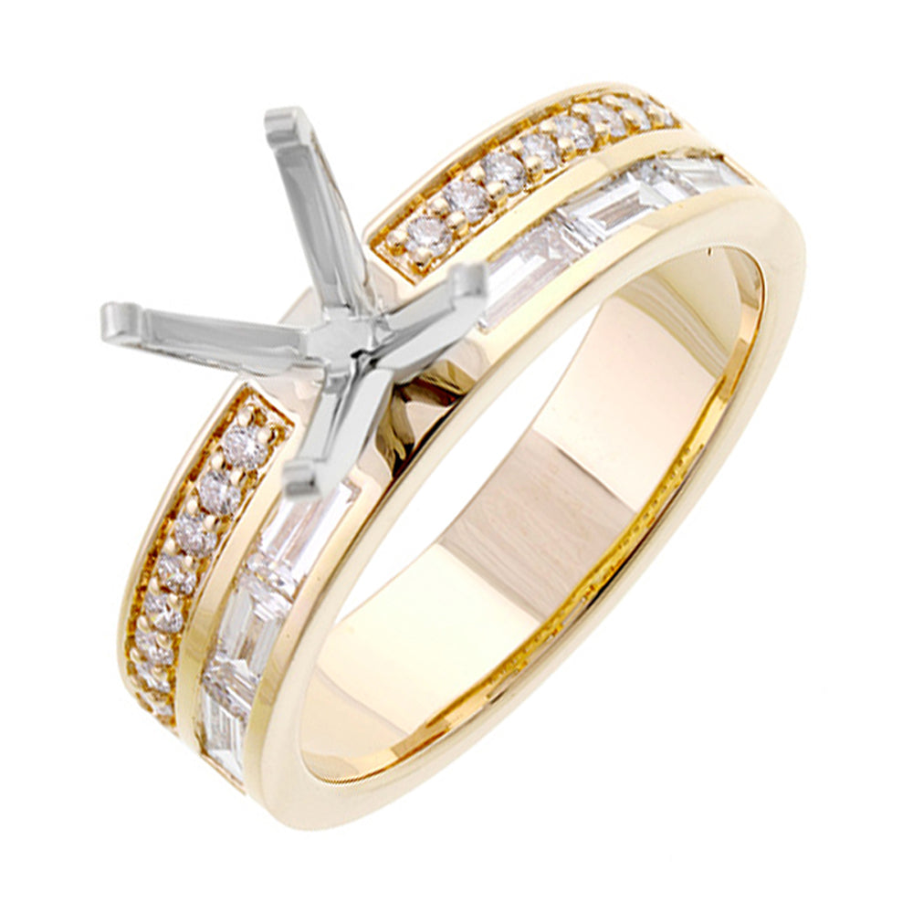 14Kt White Yellow Gold Diamond 5/8Ctw Ring