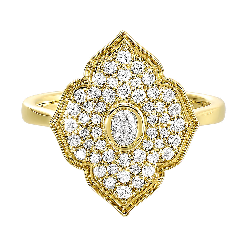 14Kt Yellow Gold Diamond 1/2Ctw Ring