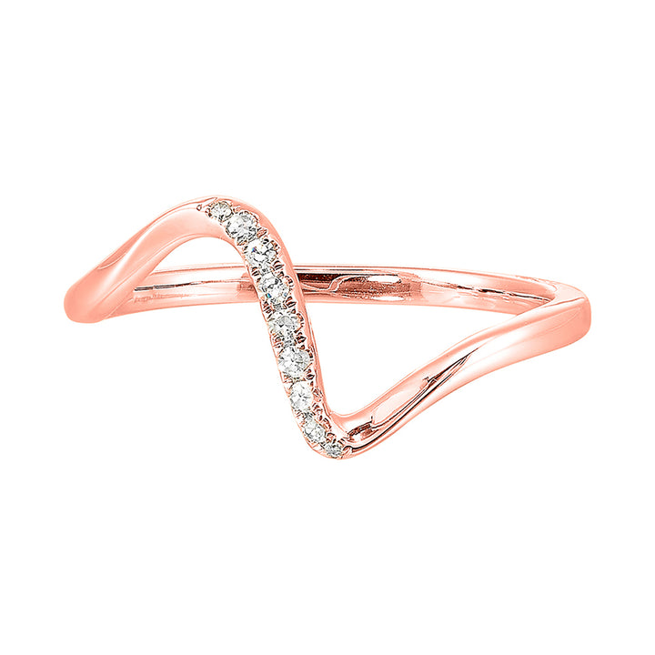10Kt Rose Gold Diamond 1/20Ctw Ring