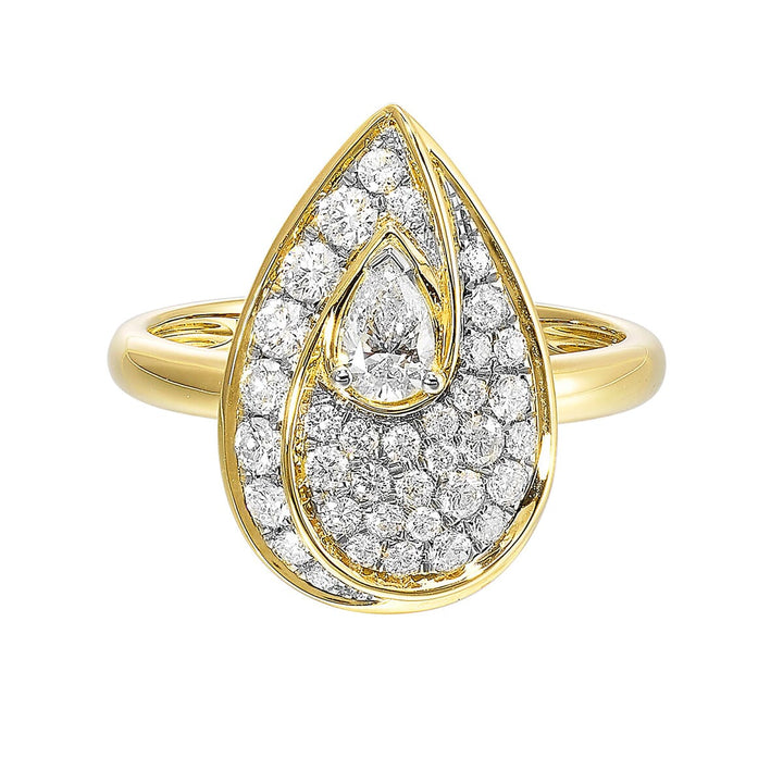 14Kt Yellow Gold Diamond 3/4Ctw Ring
