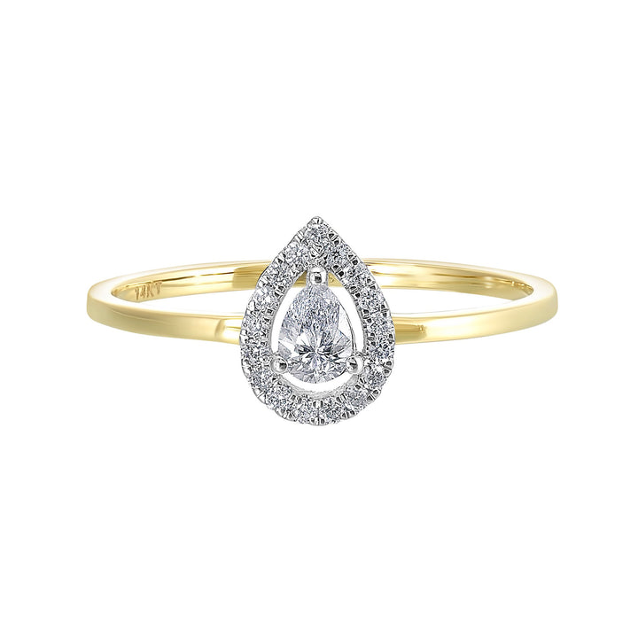 14Kt White Yellow Gold Diamond 1/4Ctw Ring