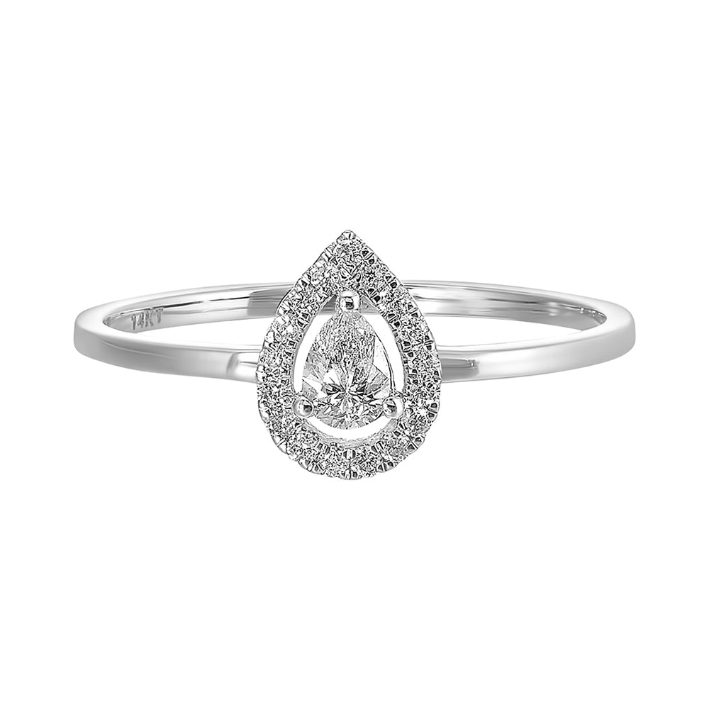 14Kt White Gold Diamond 1/4Ctw Ring