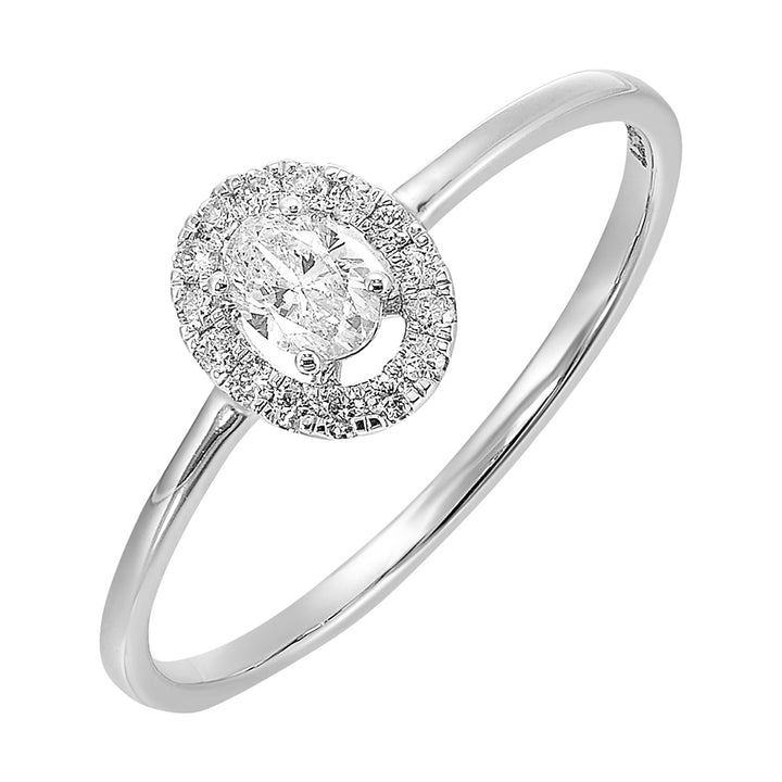 14Kt White Gold Diamond 1/4Ctw Ring