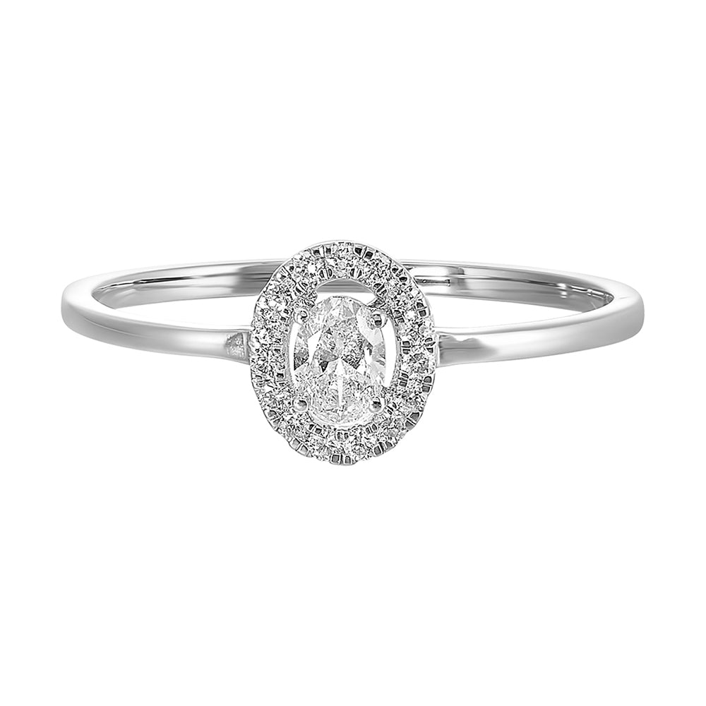 14Kt White Gold Diamond 1/4Ctw Ring