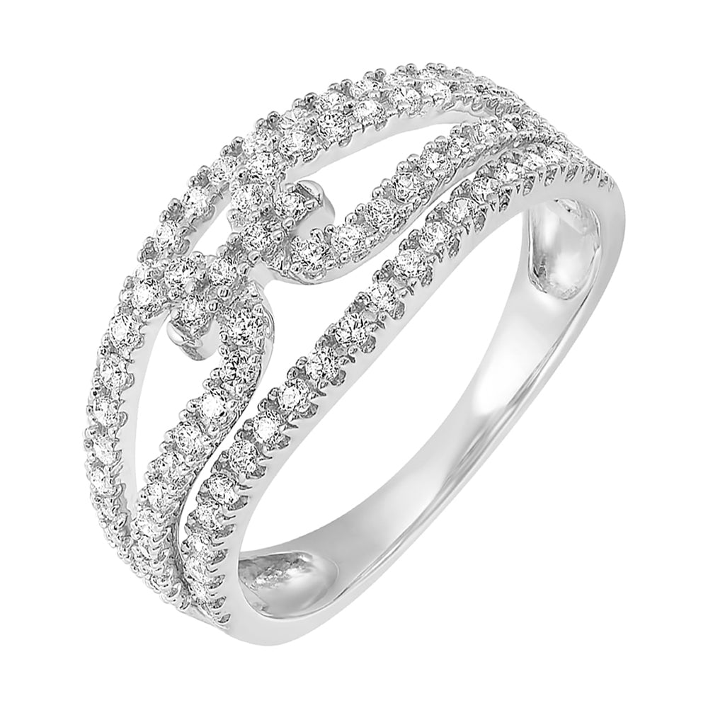 10Kt White Gold Diamond 3/4Ctw Ring