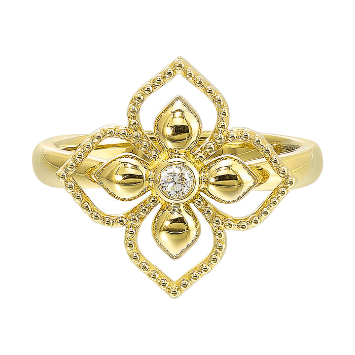 14Kt Yellow Gold Diamond 1/20Ctw Ring