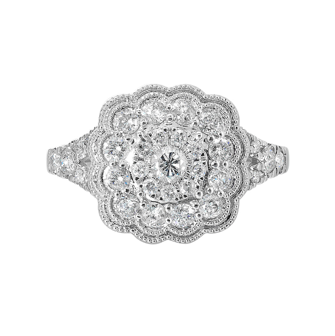14Kt White Gold Diamond 1Ctw Ring