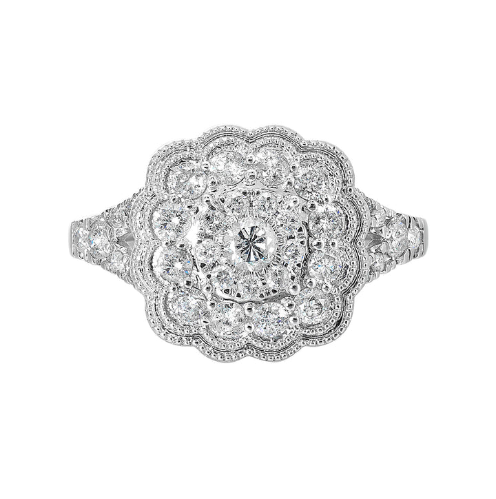 14Kt White Gold Diamond 1Ctw Ring
