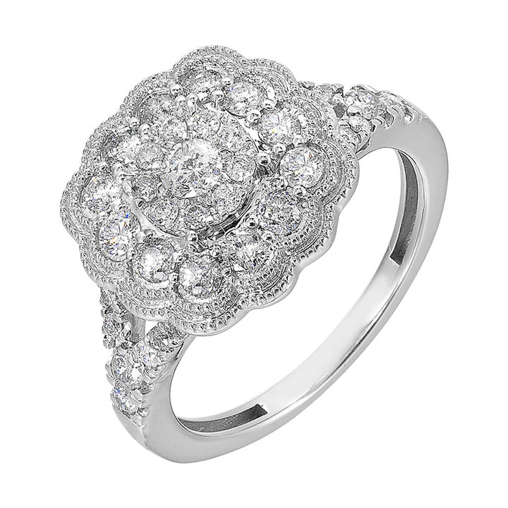 14Kt White Gold Diamond 1Ctw Ring