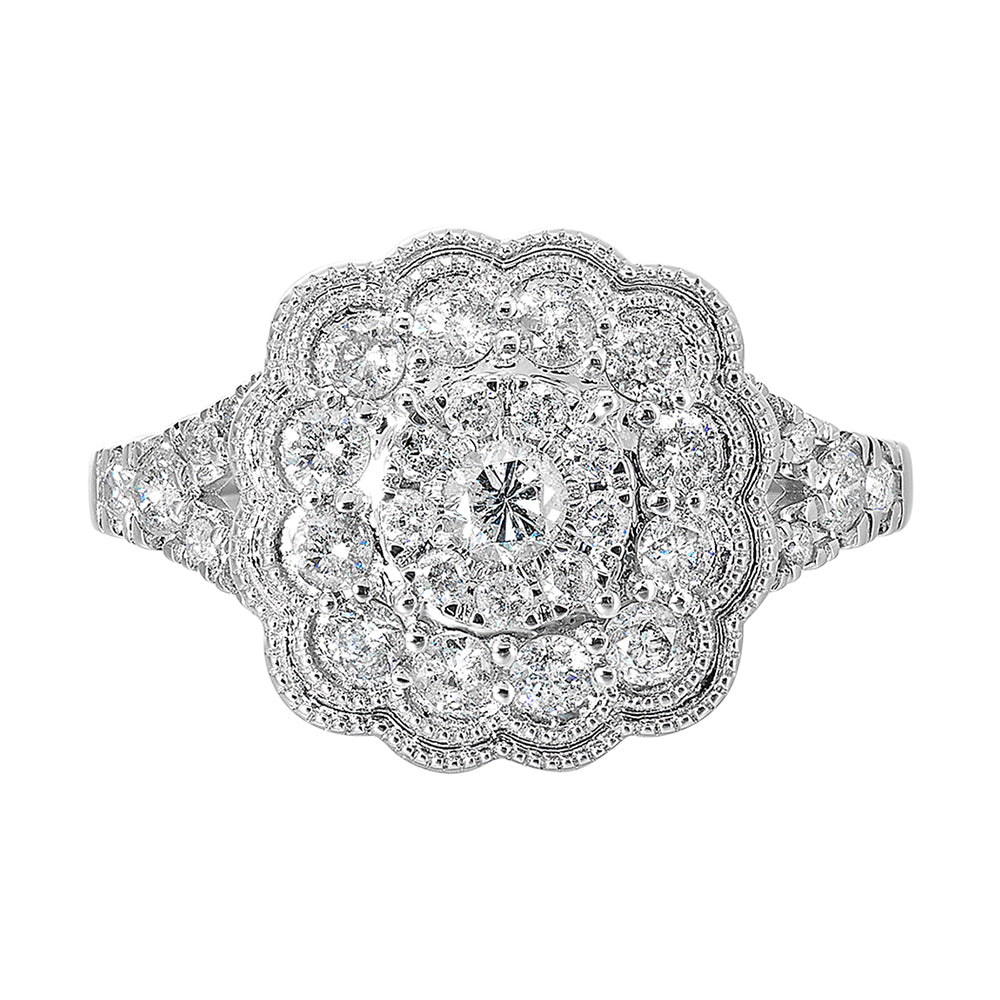 14Kt White Gold Diamond 1Ctw Ring