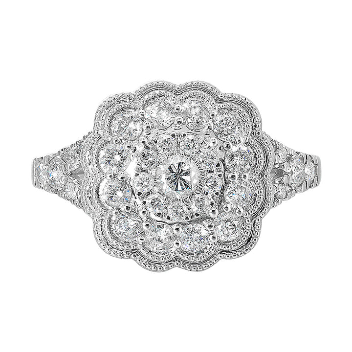 14Kt White Gold Diamond 1Ctw Ring