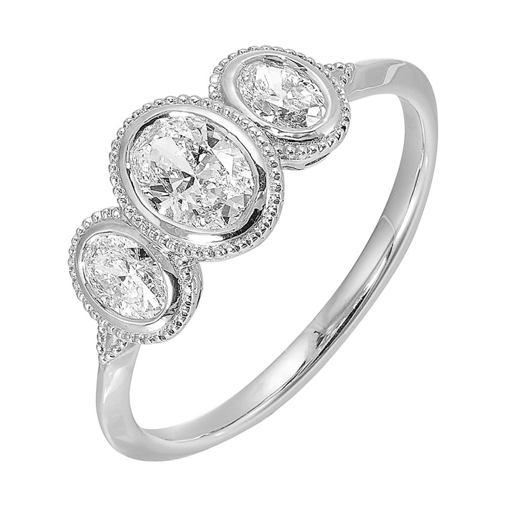 14Kt White Gold Diamond 3/4Ctw Ring