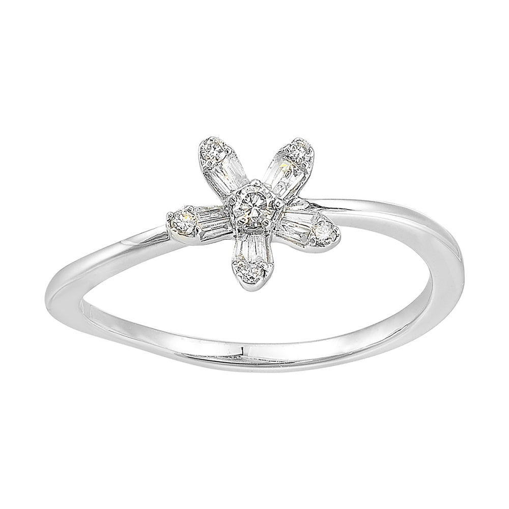 10Kt White Gold Diamond 1/7Ctw Ring