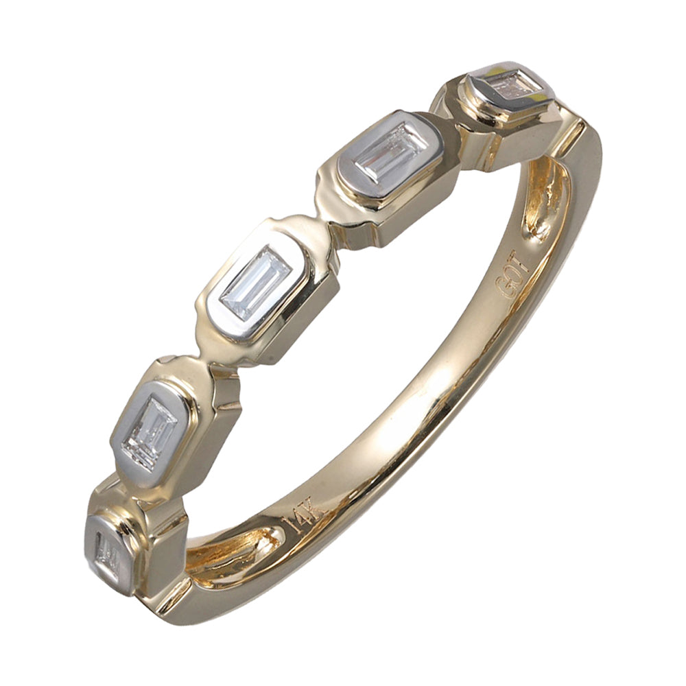14Kt Yellow Gold Diamond 1/10Ctw Ring