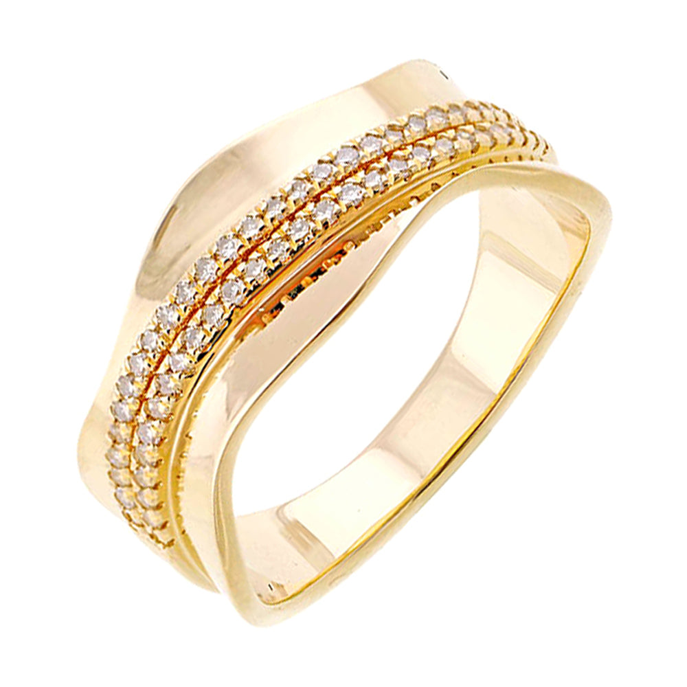 14Kt Yellow Gold Diamond 1/5Ctw Ring