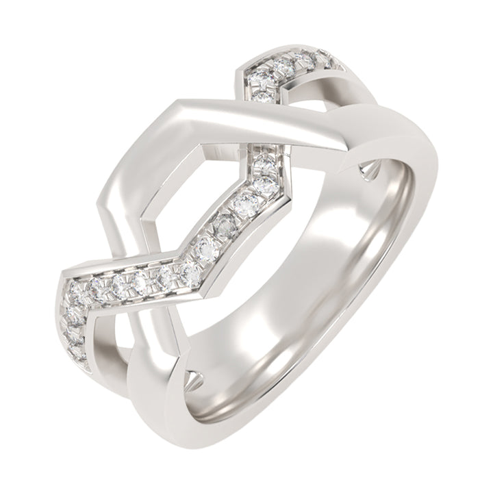 Silver Diamond 1/4Ctw Ring