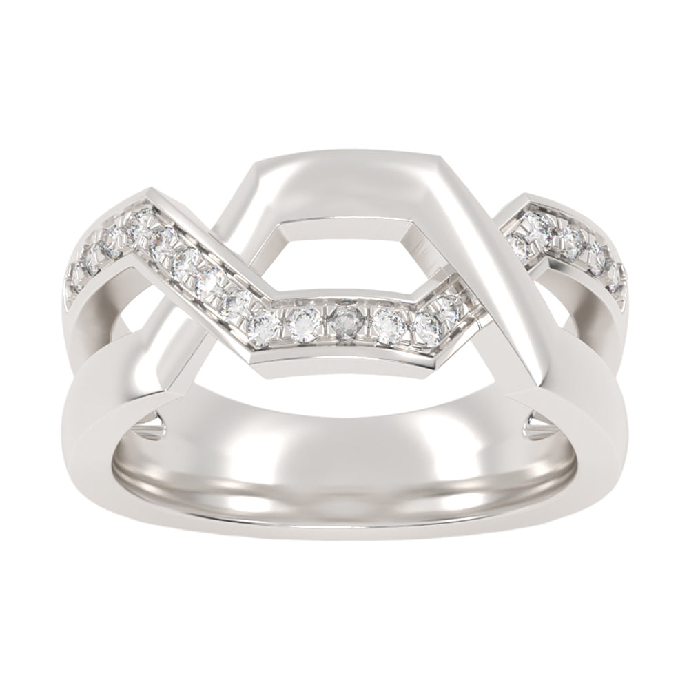 Silver Diamond 1/4Ctw Ring