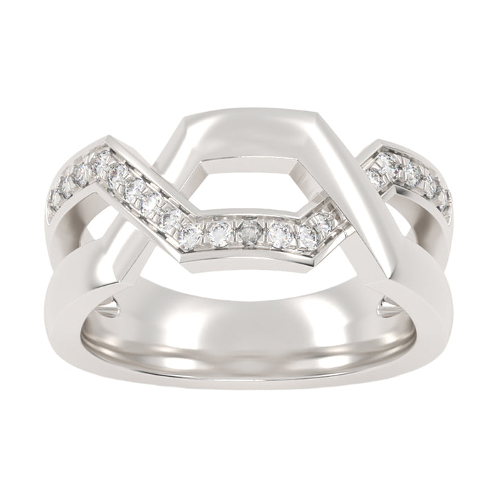 Silver Diamond 1/4Ctw Ring