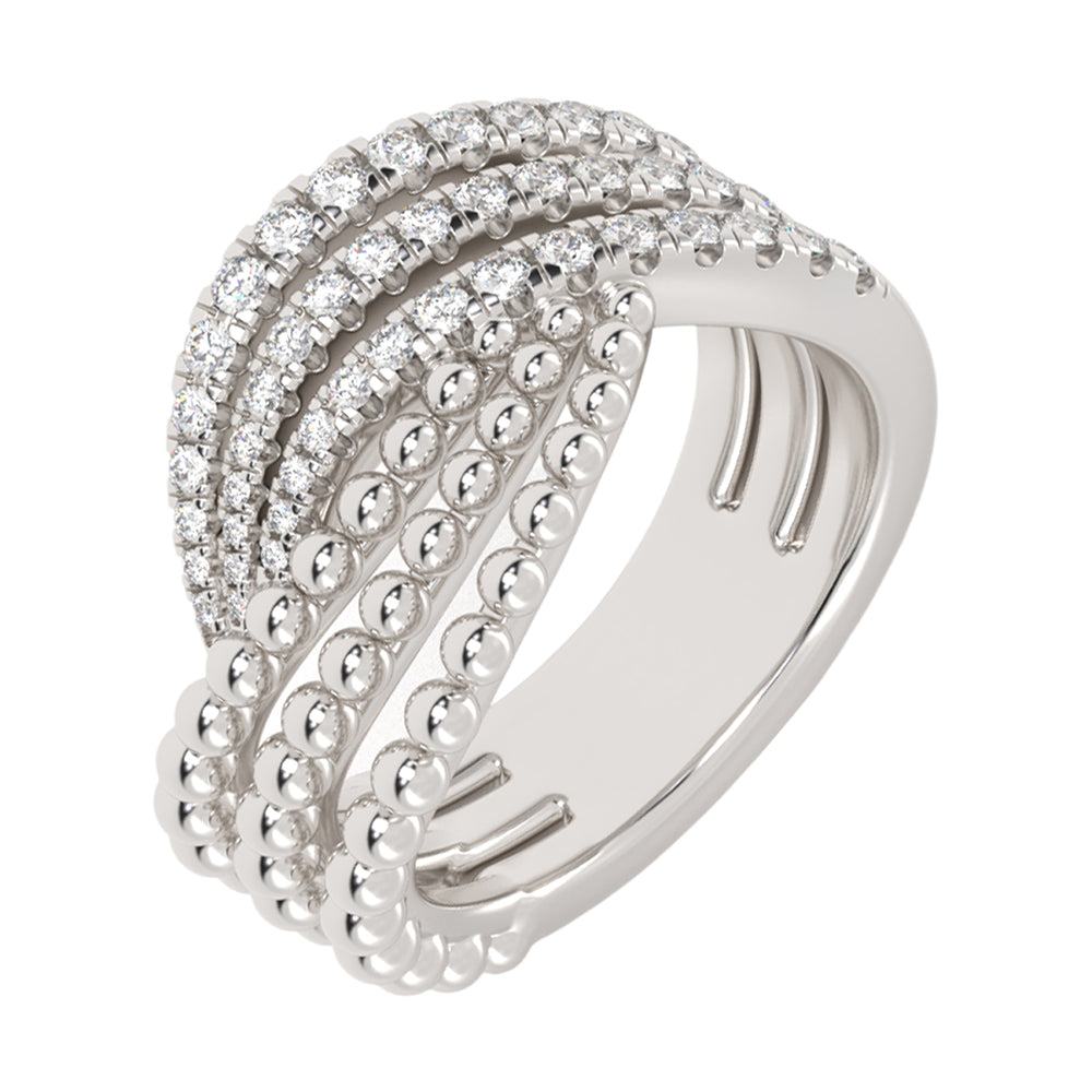Silver Diamond 1/2Ctw Ring