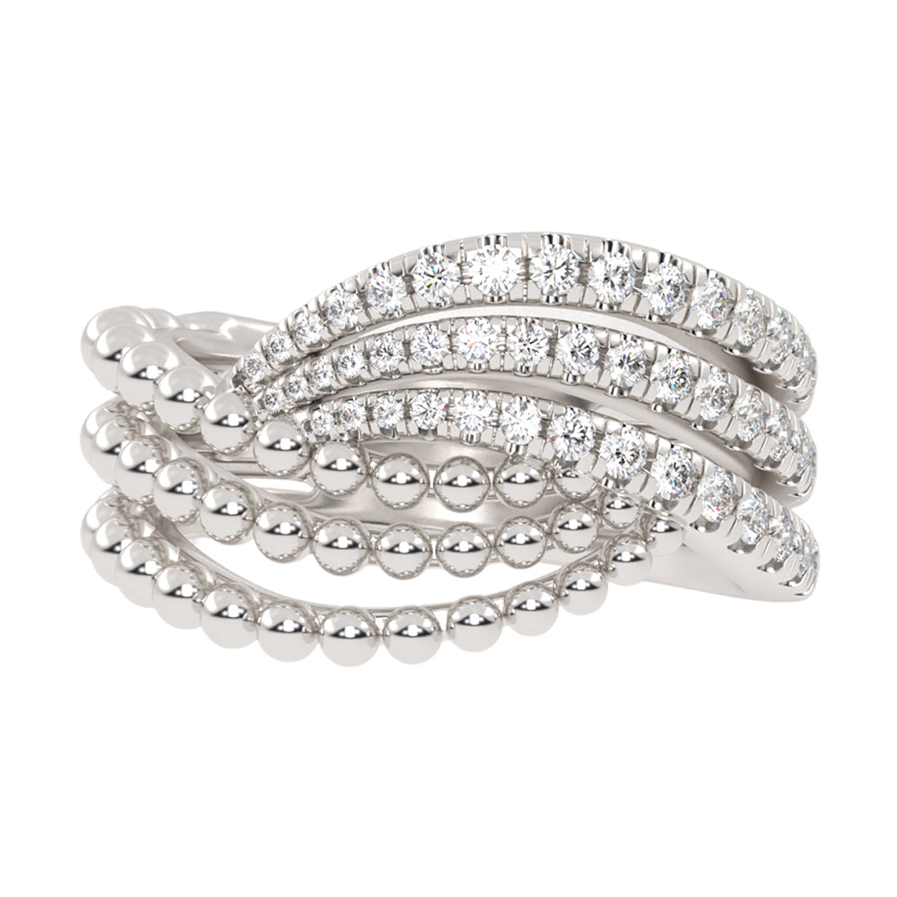 Silver Diamond 1/2Ctw Ring