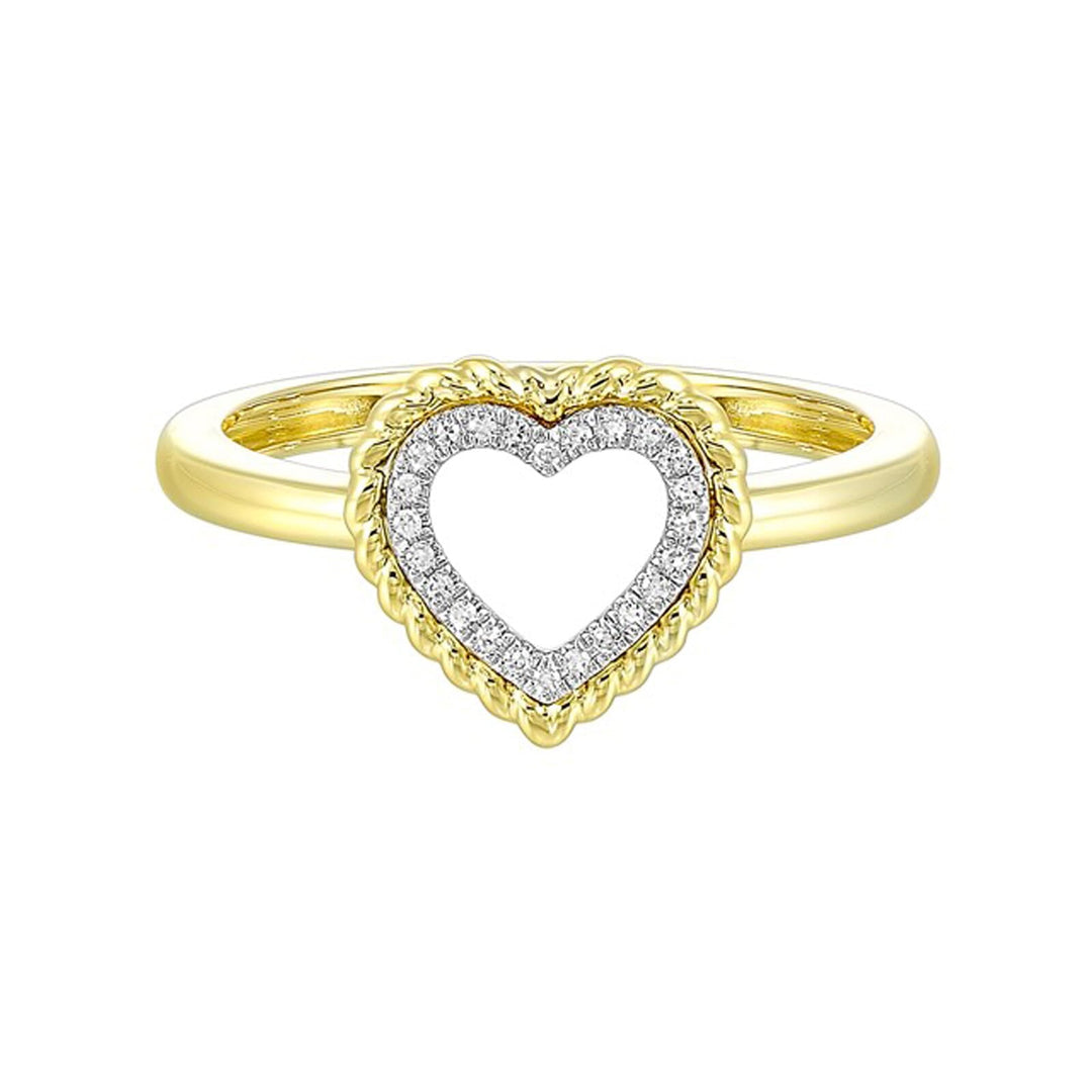 14Kt Yellow Gold Diamond 1/20Ctw Ring