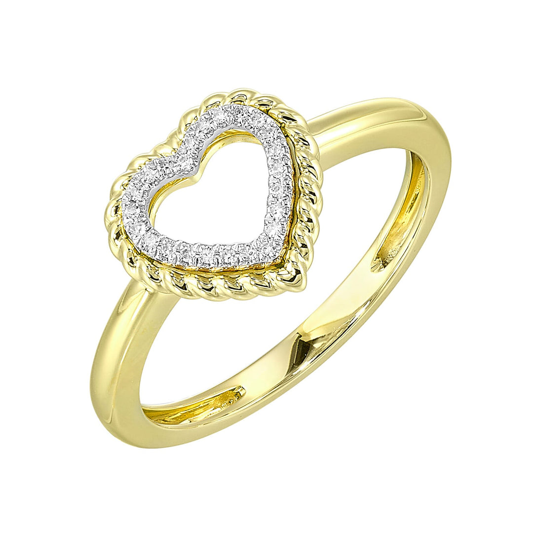 14Kt Yellow Gold Diamond 1/20Ctw Ring