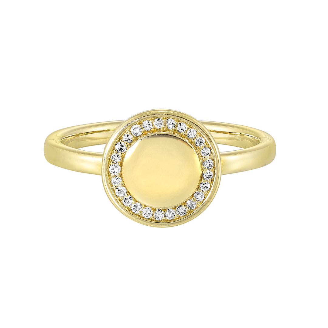 14Kt Yellow Gold Diamond 1/20Ctw Ring