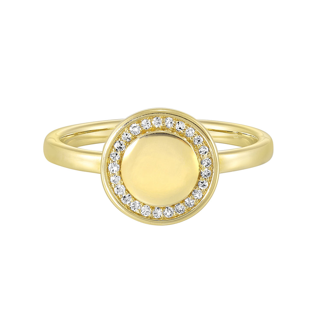 14Kt Yellow Gold Diamond 1/20Ctw Ring