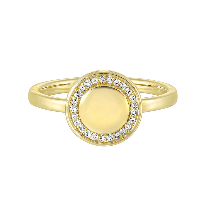 14Kt Yellow Gold Diamond 1/20Ctw Ring