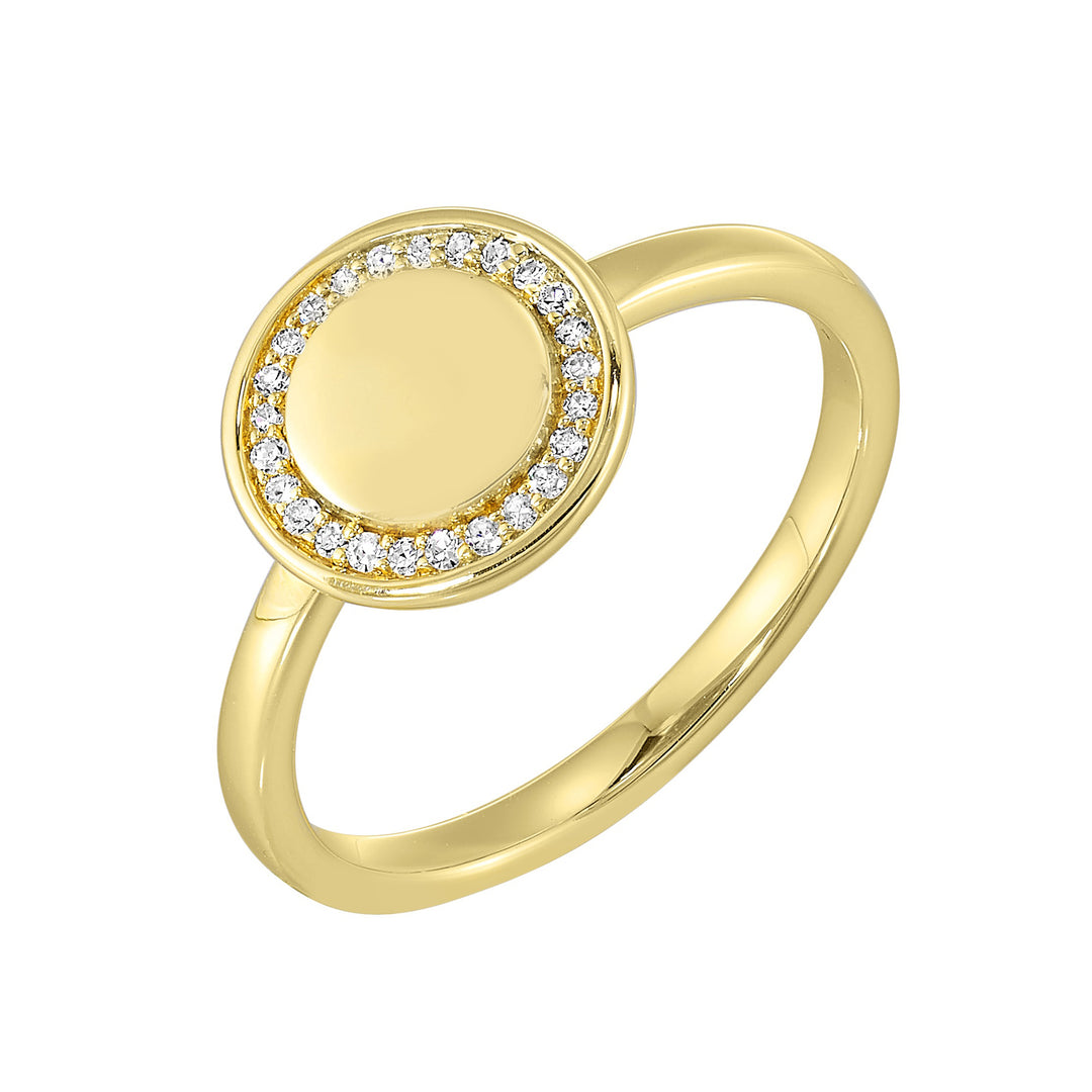 14Kt Yellow Gold Diamond 1/20Ctw Ring