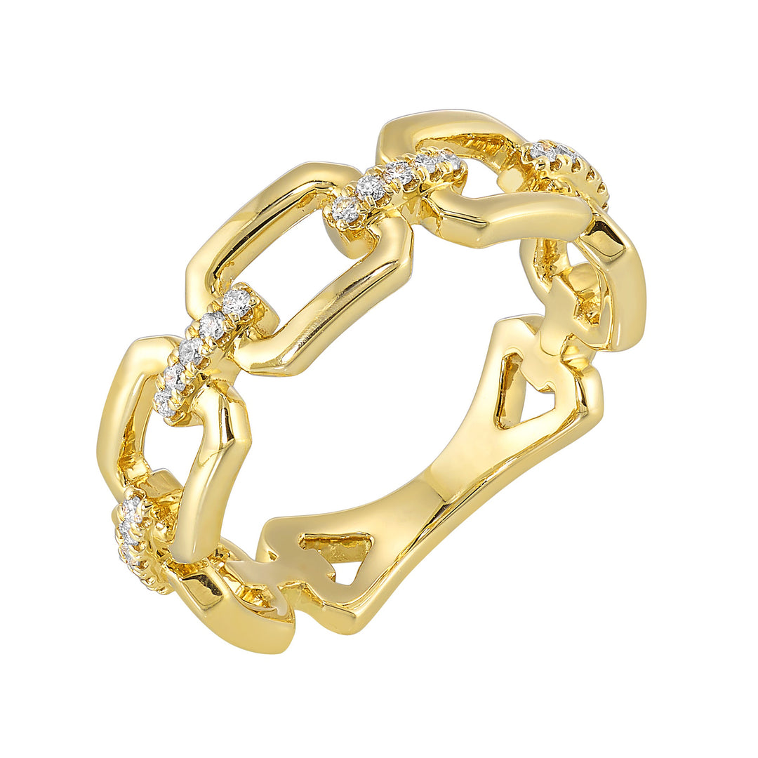 14Kt Yellow Gold Diamond 1/10Ctw Ring