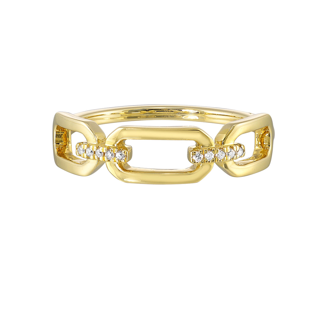 14Kt Yellow Gold Diamond 1/25Ctw Ring