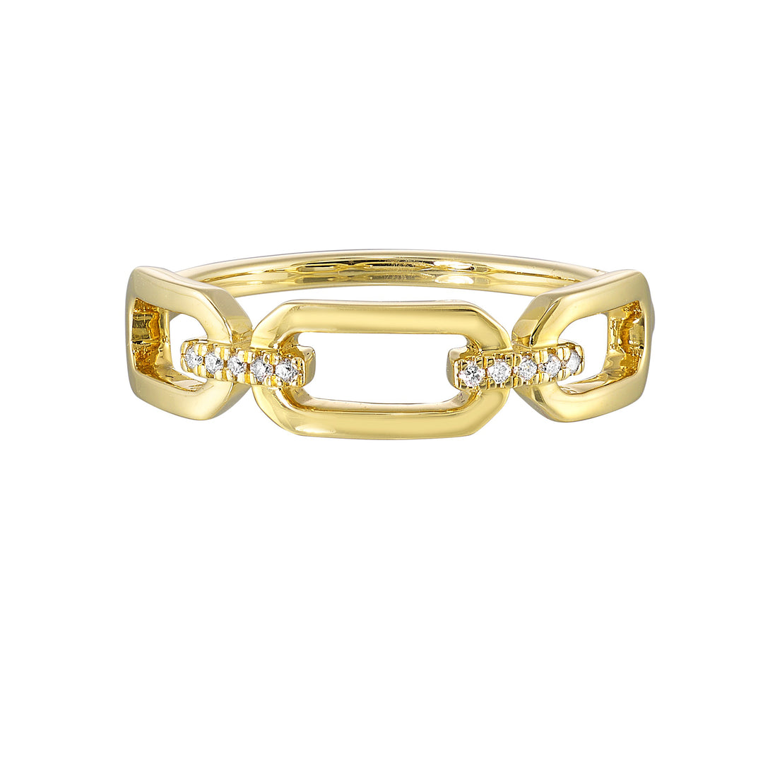 14Kt Yellow Gold Diamond 1/25Ctw Ring
