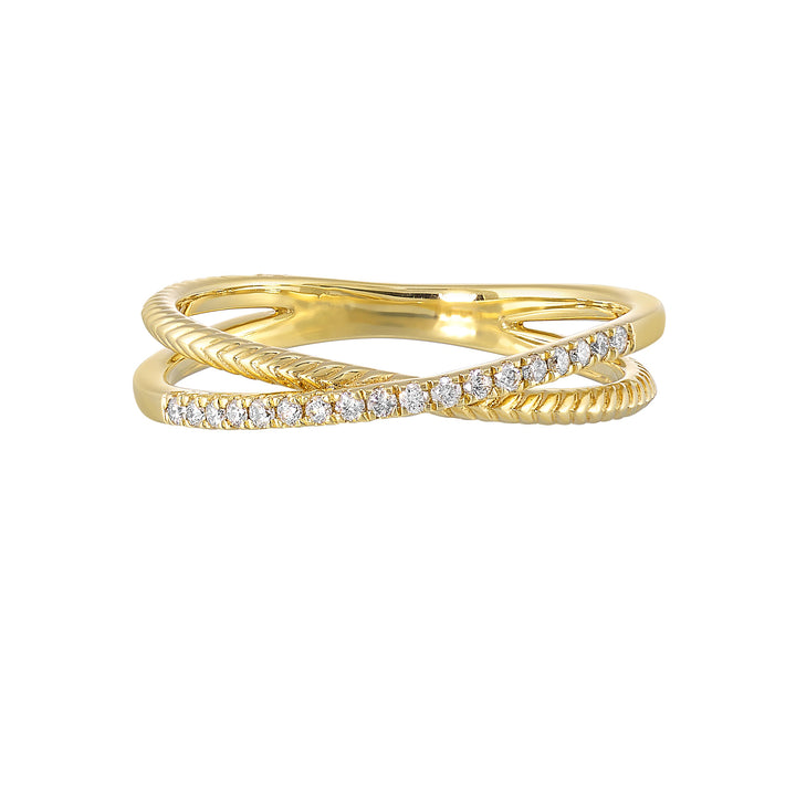 14Kt Yellow Gold Diamond 1/10Ctw Ring