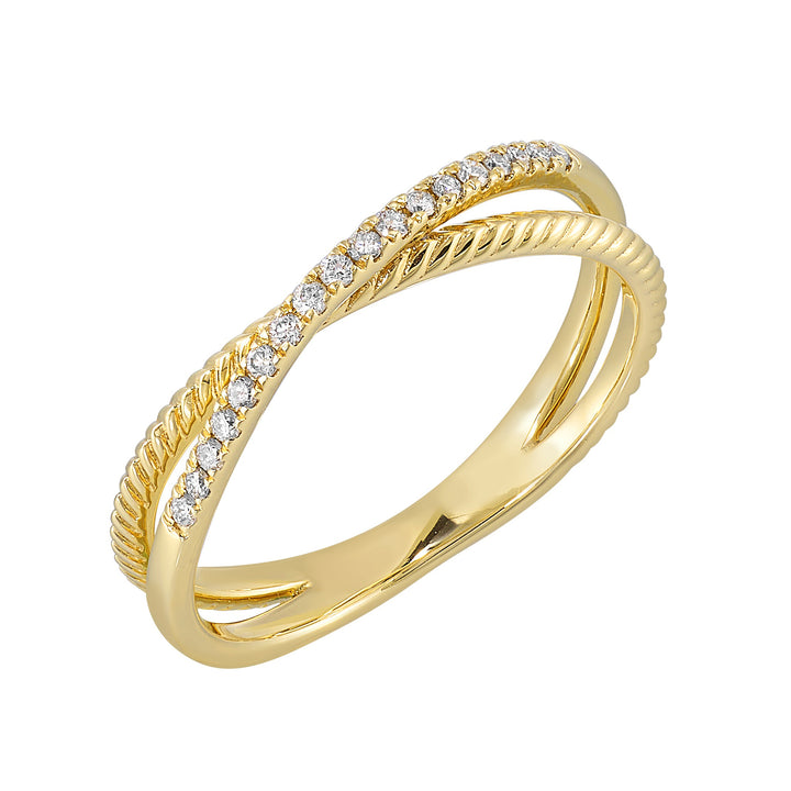 14Kt Yellow Gold Diamond 1/10Ctw Ring