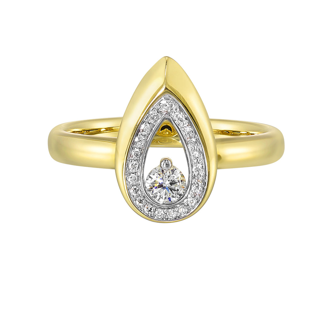 14Kt Yellow Gold Diamond 1/5Ctw Ring