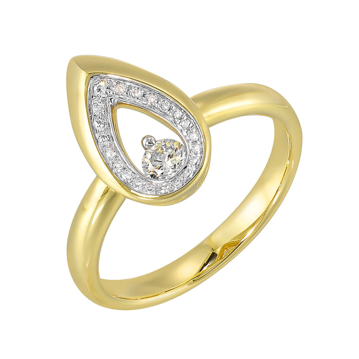 14Kt Yellow Gold Diamond 1/5Ctw Ring